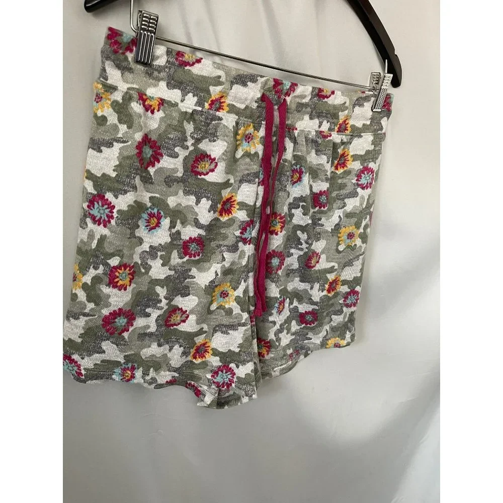 Secret Treasures Multi-Color Camo Floral Print Super Soft Lngewear Sleep Shorts - Picture 3 of 7